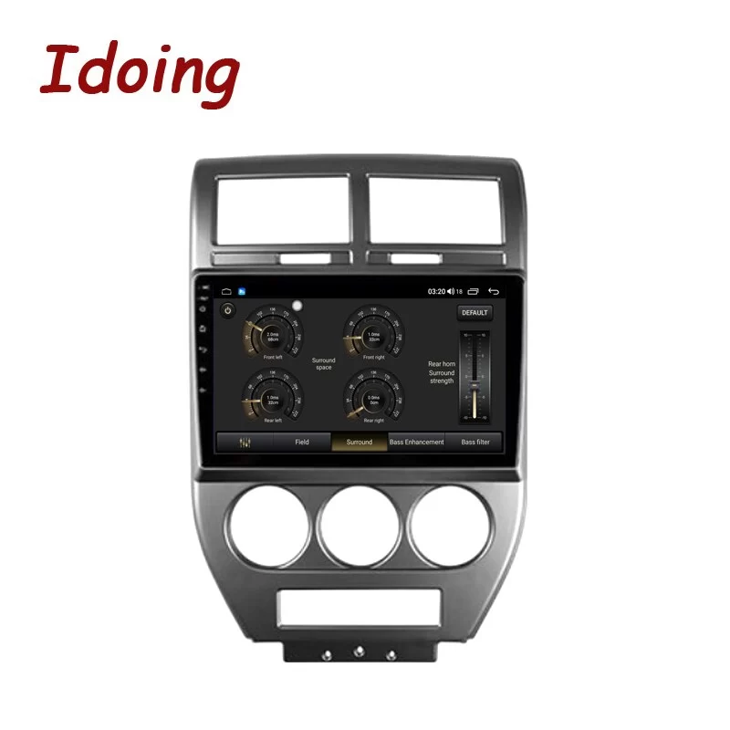 Idoing10.2 inch Car Stereo Android AutoRadio Carplay Multimedia Player For Jeep Compass 1 MK 2006-2010 Head Unit Plug And Play GPS